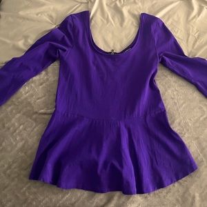 Express purple peplum top